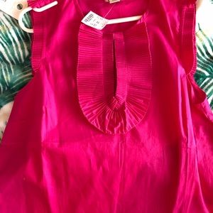Hot pink JCrew top NWT!